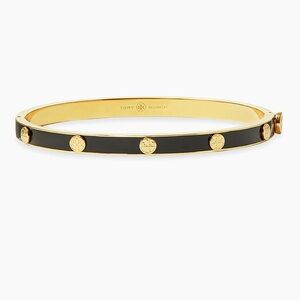 NEW Tory Burch Miller 18K Gold-Plated & Enamel Double-T Bracelet